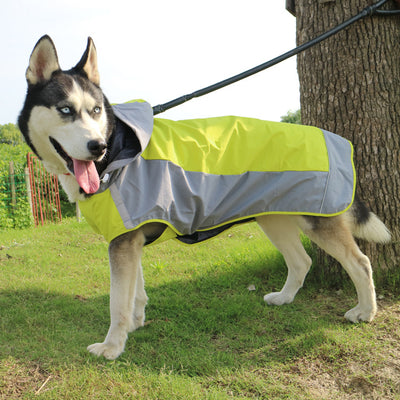 Regenmantel, offene atmungsaktive Jacke für Hunde